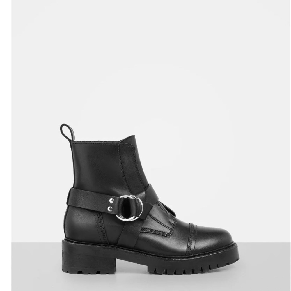 All Saints Erika military zip up boot sz‎ 37